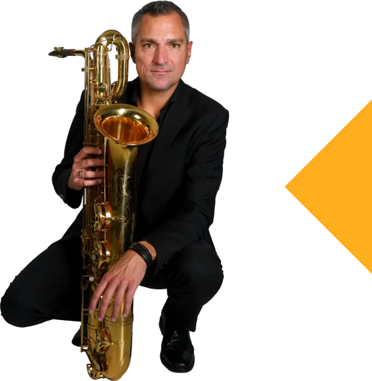 Lorenz Spritzendorfer mit Saxofon